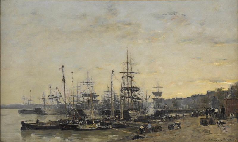 Le Port De Bordeaux, Vu Du Quai Des Chartrons (titre Attribué) — Eugène Louis Boudin