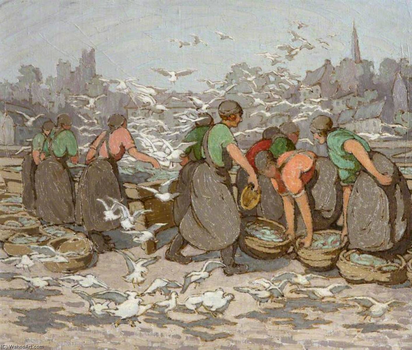 Girls And Gulls At Ardglass — Georgina Moutray Kyle