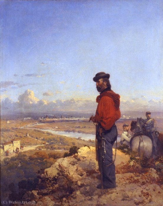 Garibaldi On The Heights Of Sant'angelo Near Capua — Girolamo Induno