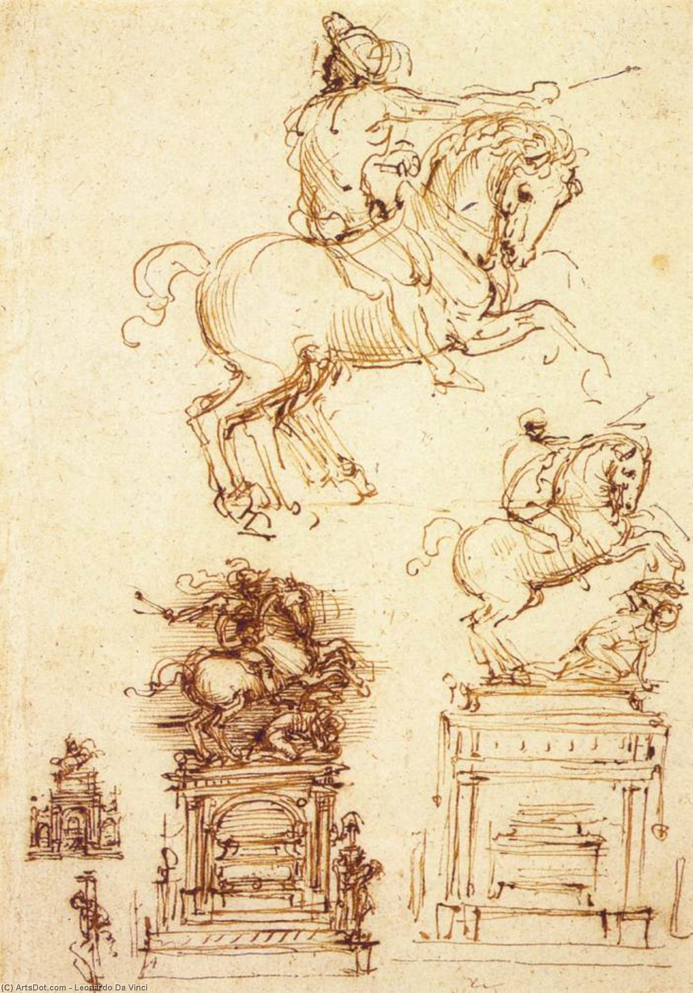 Study For The Trivulzio Equestrian Monument — Leonardo Da Vinci