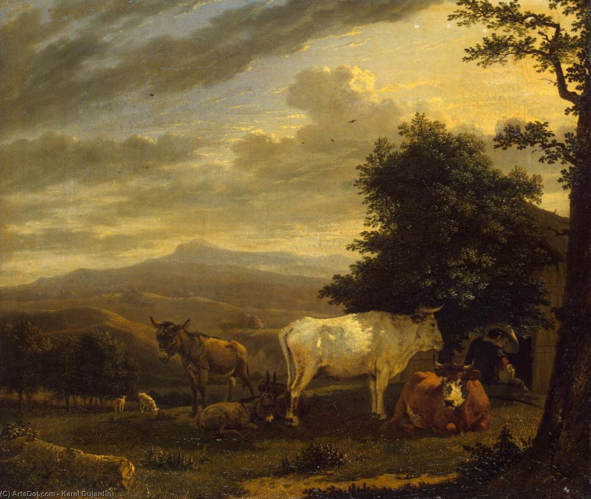 Paisaje Con Ganado — Karel Dujardin