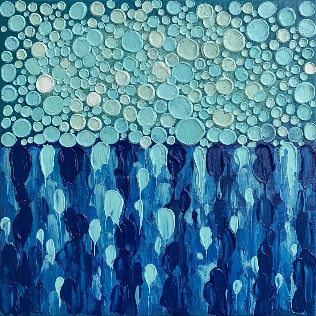 Cerulean Buoyancy And The Sculptural Weight Of Deep Navy Impasto — David Moreau