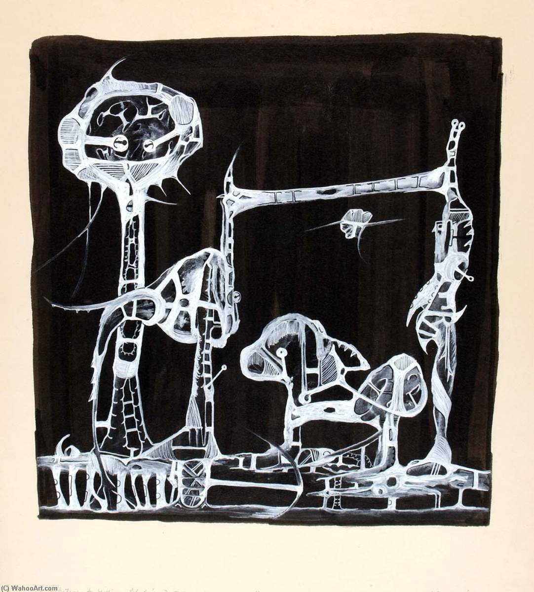 Dr. South, Locke, Sherlock, Sir Isaac Newton And Thomas Sutton , From Illustrations To The Songs From William Blake's Island In The Moon — Charles Seliger