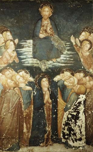 The Ascension Of Christ Surrounded By Apostles And The Virgin Mary — Ferrer Bassa