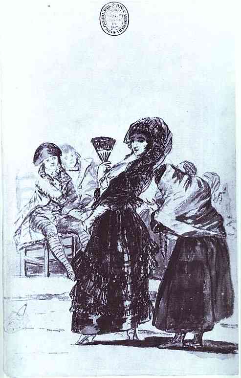 Old Beggar With A Maja — Francisco José De Goya Y Lucientes