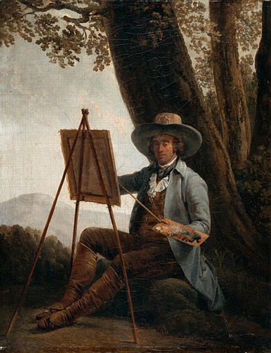 Portrait D'un Artiste Dans La Campagne Portrait De L'artiste À Rome (titre Donné Par L. Benoist Dans Le Catalogue Du Musée De 1953) (ancien Titre) — Jacques Henri Sablet