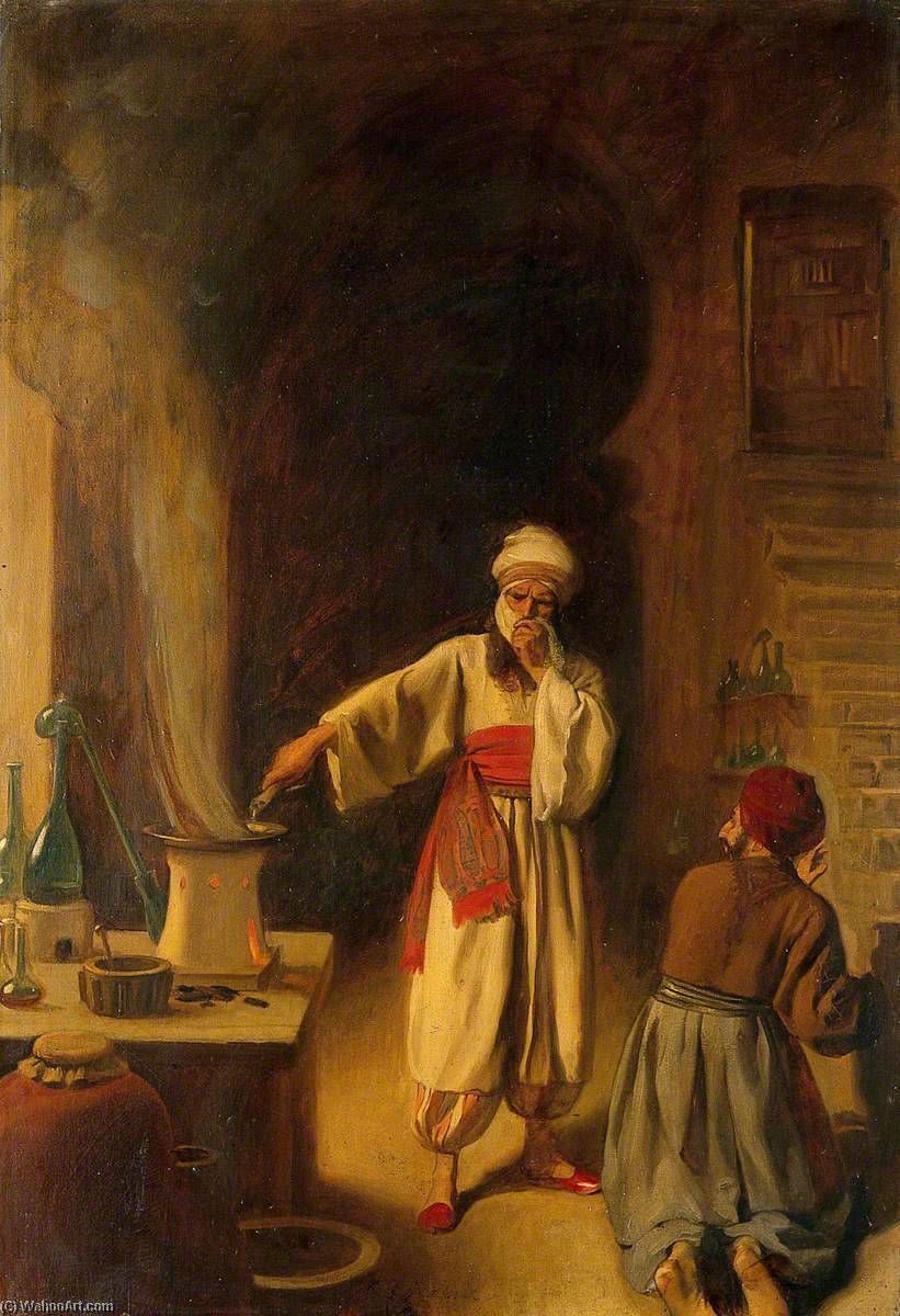 Rhazes, Persian Physician And Alchemist, In His Laboratory At Baghdad (originally Titled By The Artist 'rhazes, Arab Physician And Alchemist, In His Laboratory At Baghdad') — Ernest Board