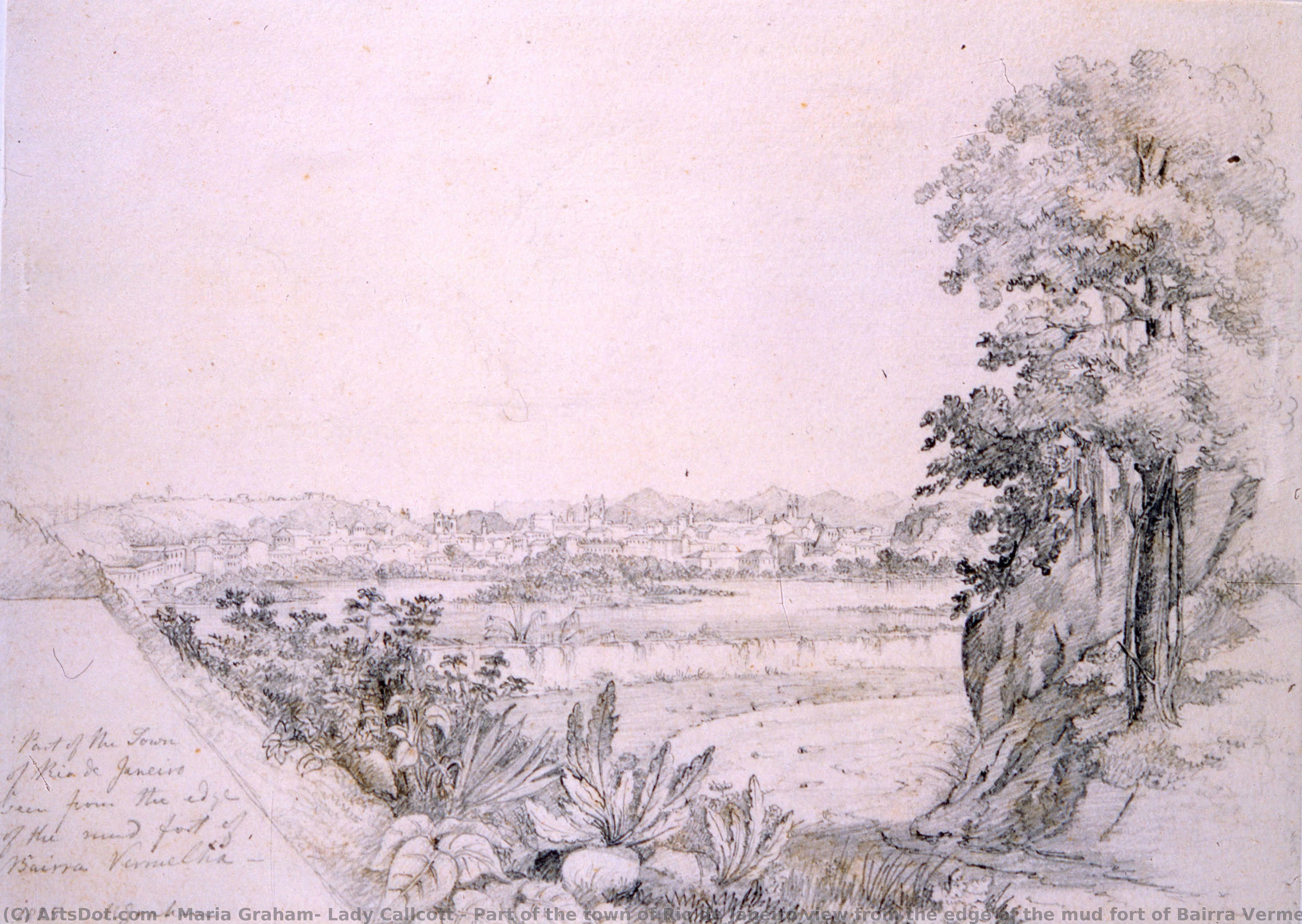 Part Of The Town Of Rio De Janeiro View From The Edge Of The Mud Fort Of Bairra Vermelha — Maria Graham, Lady Callcott