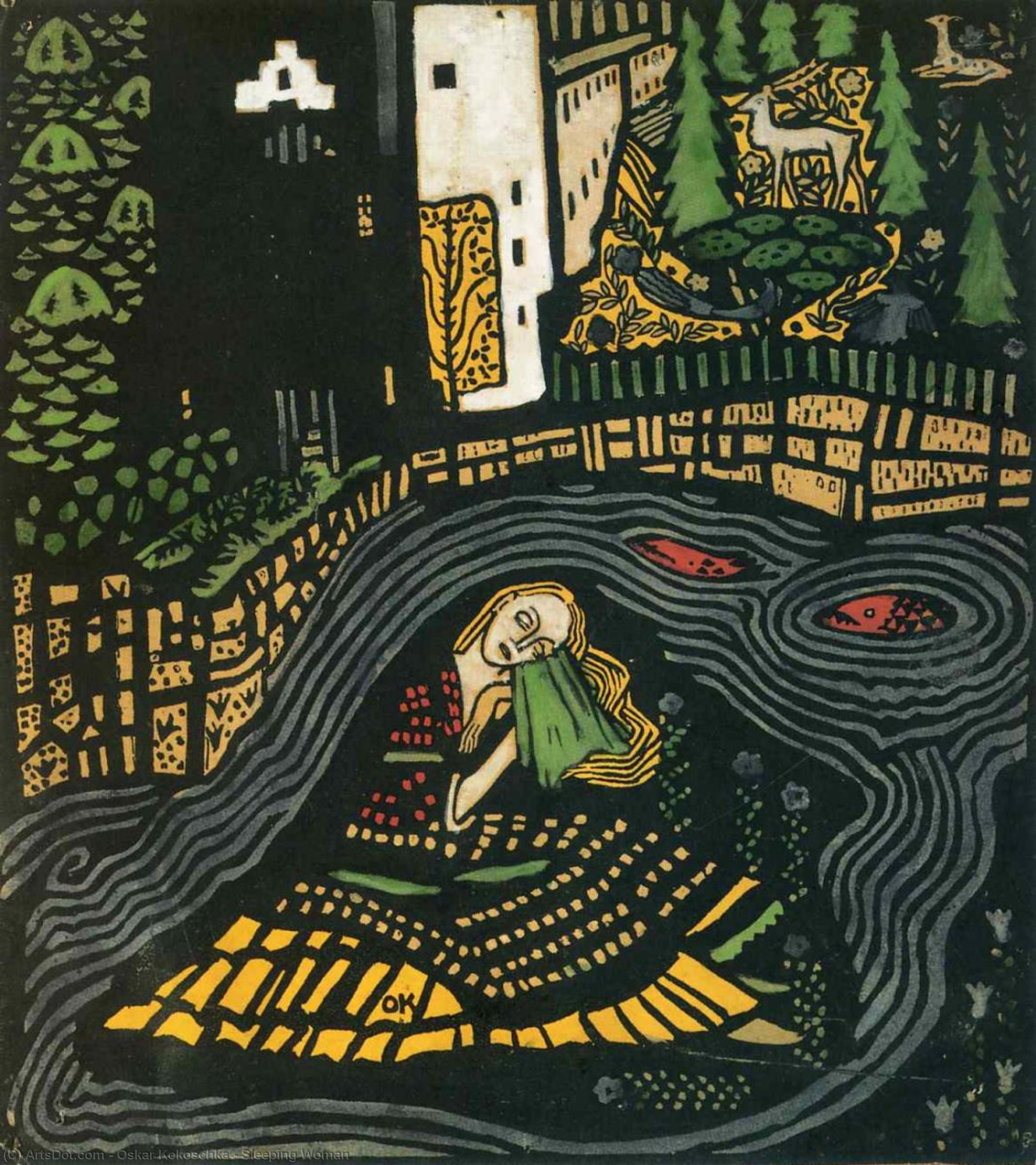 Sleeping Woman — Oskar Kokoschka