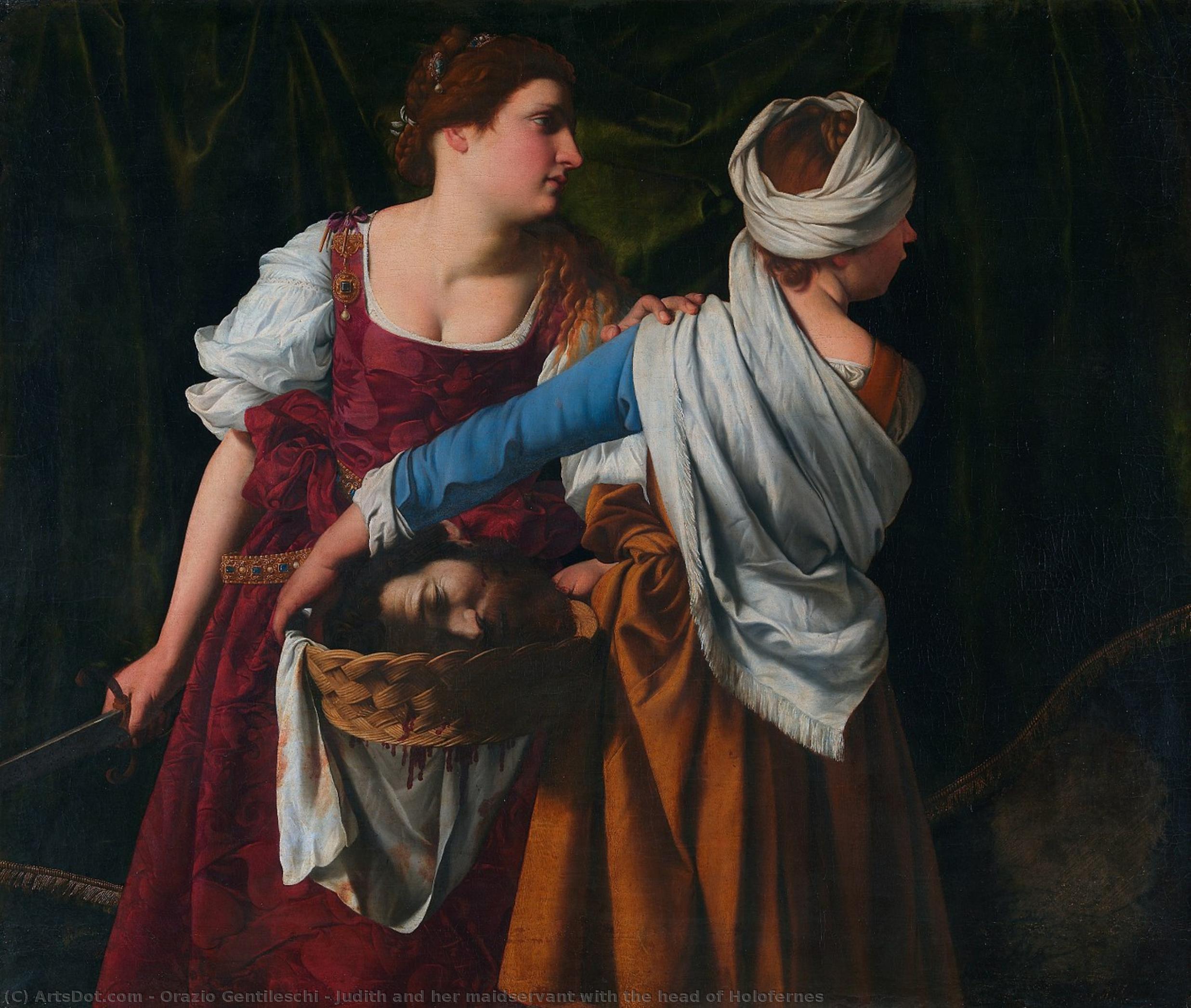 Judith And Her Maidservant With The Head Of Holofernes — Orazio Gentileschi