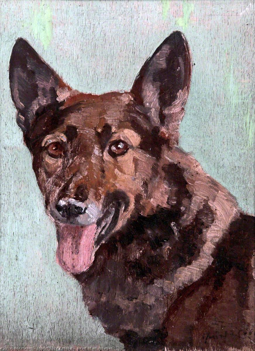 Head Of An Alsatian — Muriel Elise Crooke