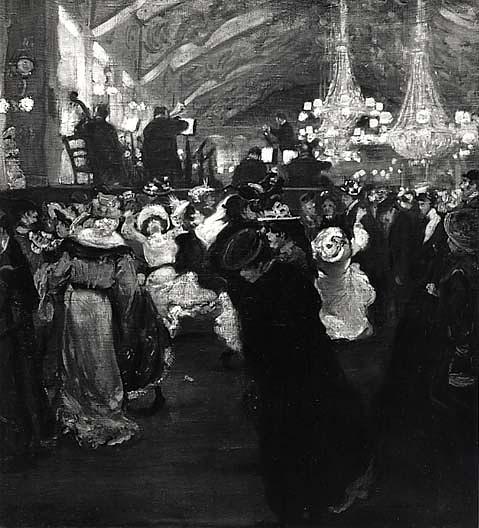 Le Bal Au Moulin Rouge, (painting) — Alfred Henry Maurer