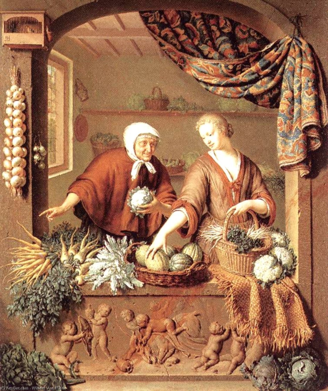 The Greengrocer — Willem Van Mieris