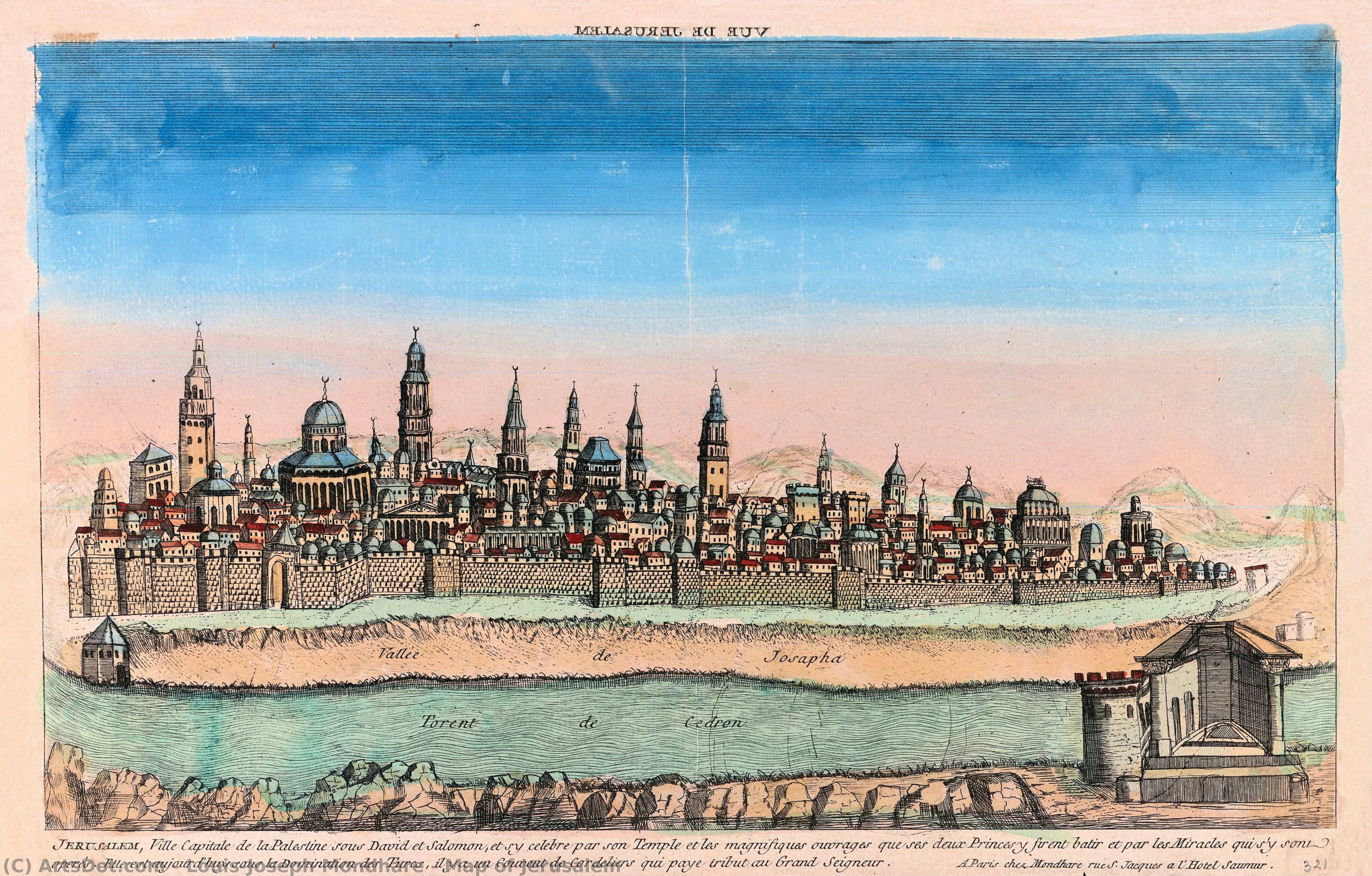 Map Of Jerusalem — Louis-joseph Mondhare