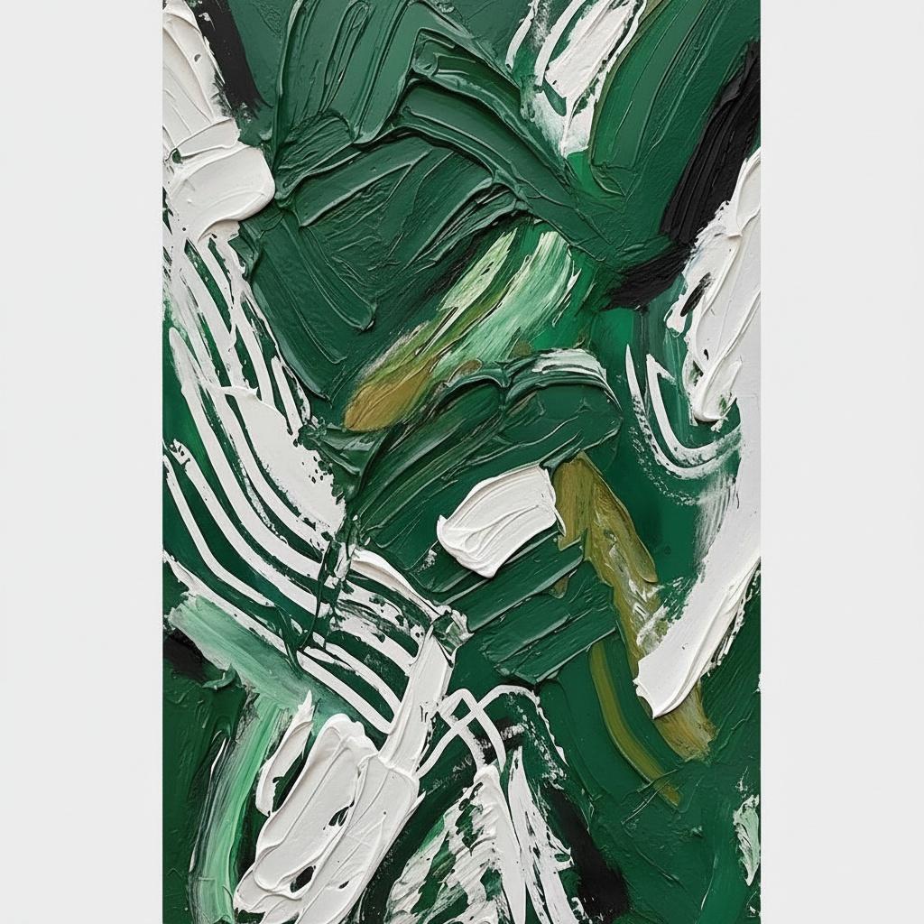 Emergent Shadows In Forest Verdure: A Monumental Study Of Gestural Motion — Christian Noiret