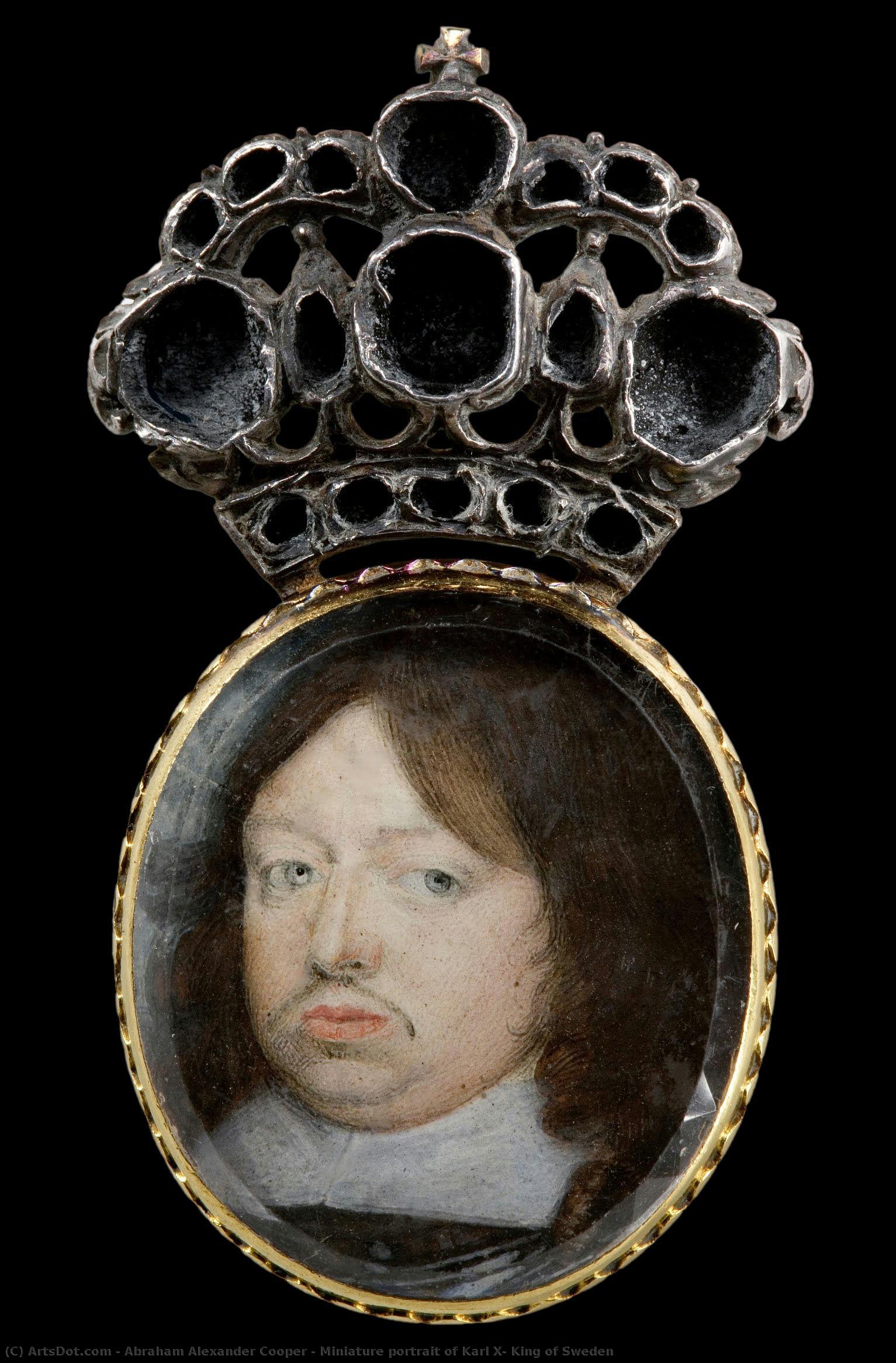 Miniature Portrait Of Karl X, King Of Sweden — Abraham Alexander Cooper