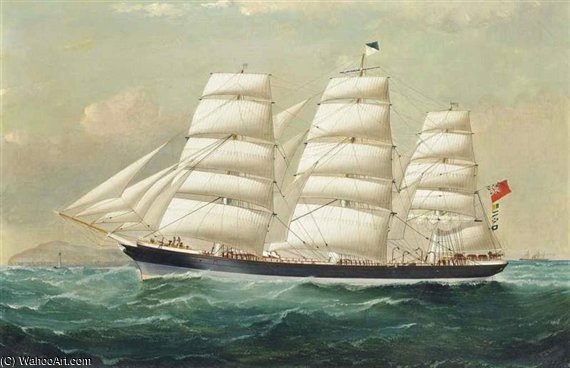 The English Full-rigger Patterhall Inward-bound To Liverpool Off The South Stack Lighthouse — William H Yorke