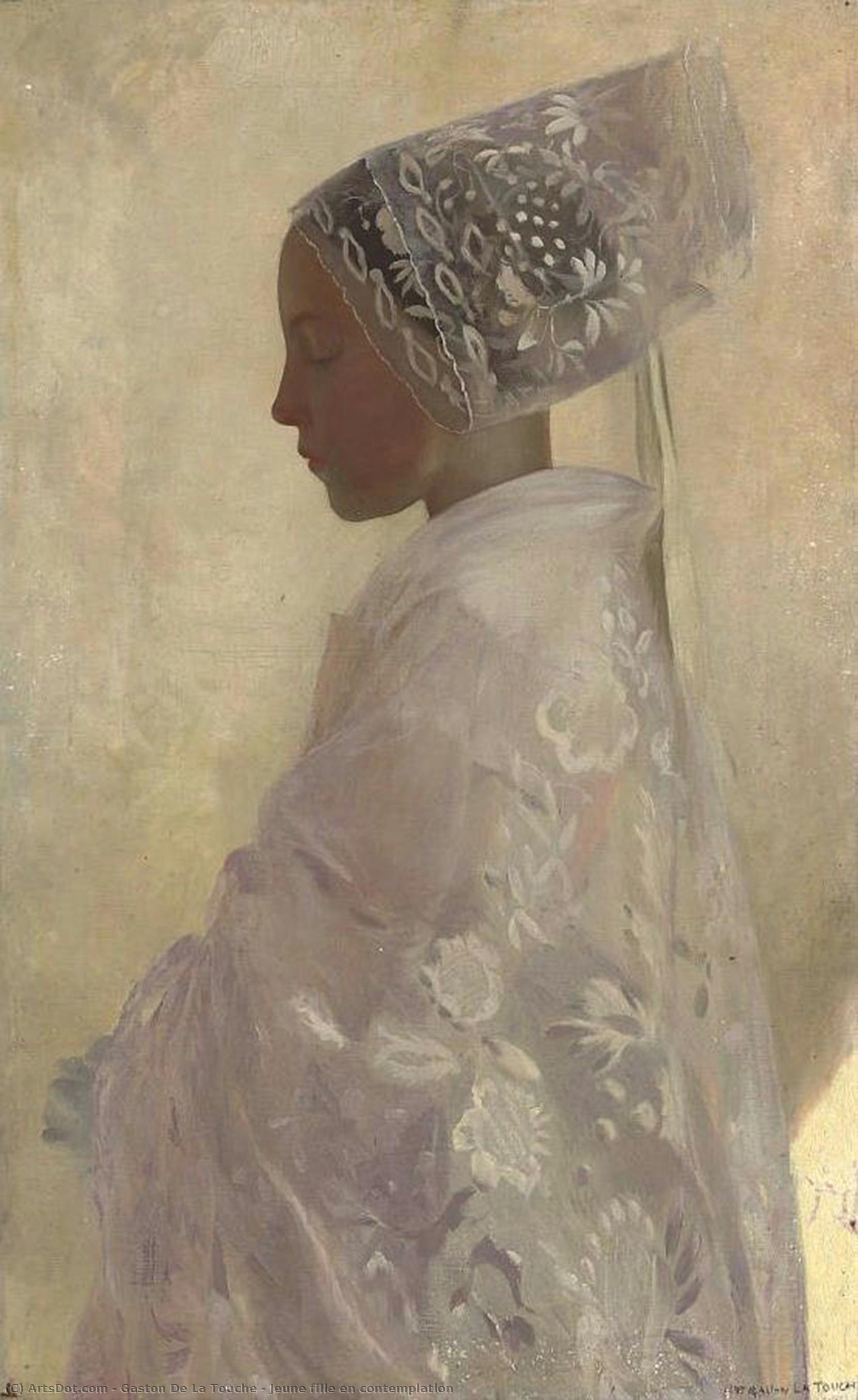 Jeune Fille En Contemplation — Gaston De La Touche