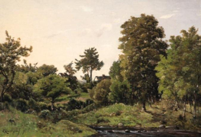 Landscape Near St. Private — Henri-joseph Harpignies