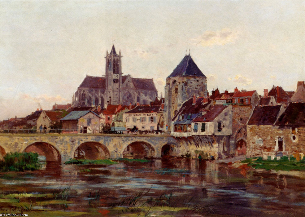 View Of Moret Sur Loing — Edmond Marie Petitjean