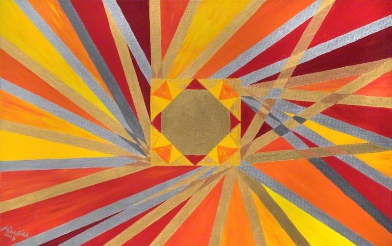 Red Geometric Abstract — Michele Elizabeth Field