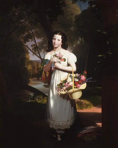 Little Girl With Flowers (amelia Palmer) — Charles Cromwell Ingham