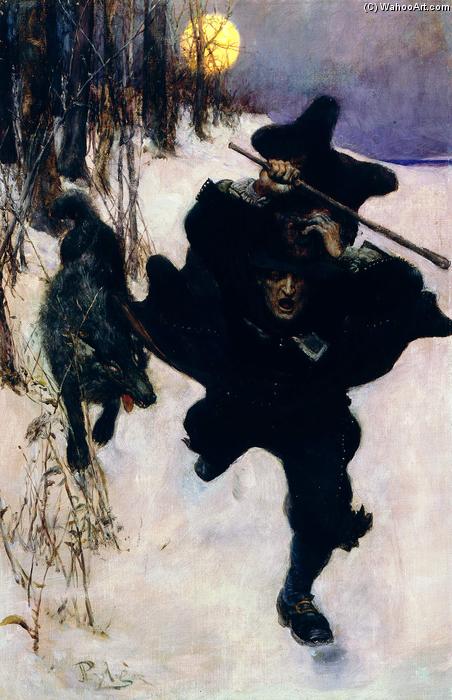 Once It Chased Dr. Wilkerson Into The Very Town Itself — Howard Pyle