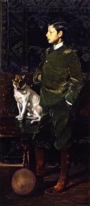 Juaquín Sorolla Garcia And His Dog — Joaquín Sorolla Y Bastida
