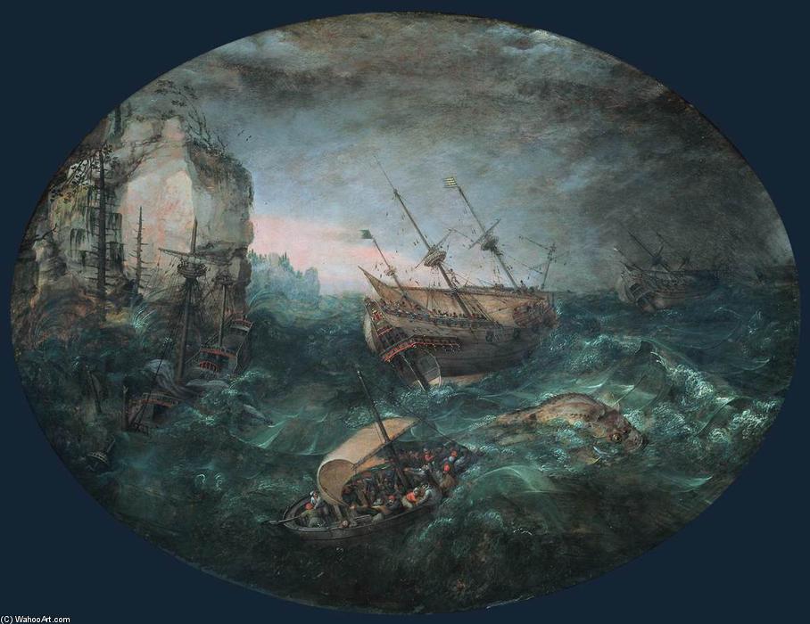 Shipwreck Off A Rocky Coast — Adam Willaerts