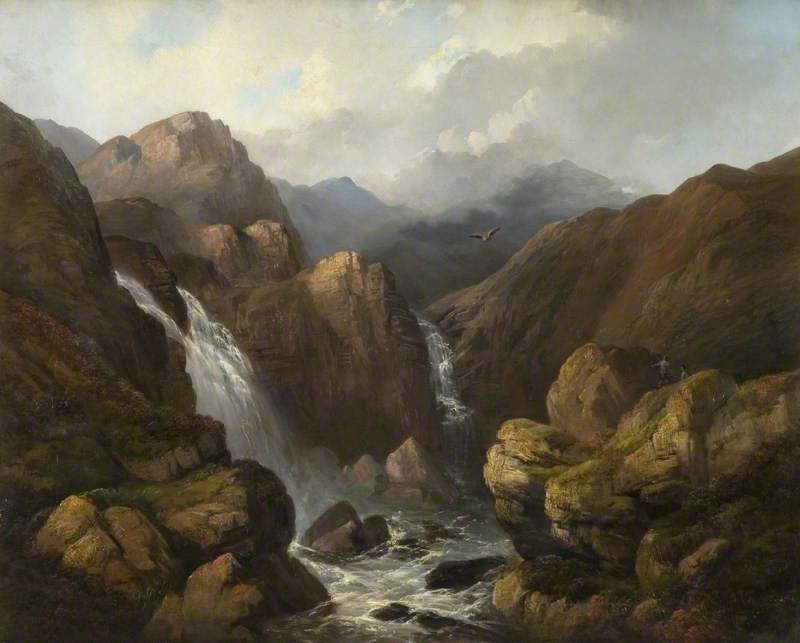 A Scottish Waterfall — Edward Train