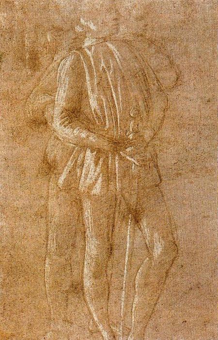 Estudio De Dos Figuras Erguidas — Filippino Lippi