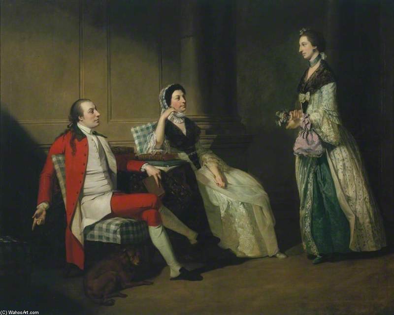 George Thompson, His Wife And His Sister-in-law — John Hamilton Mortimer