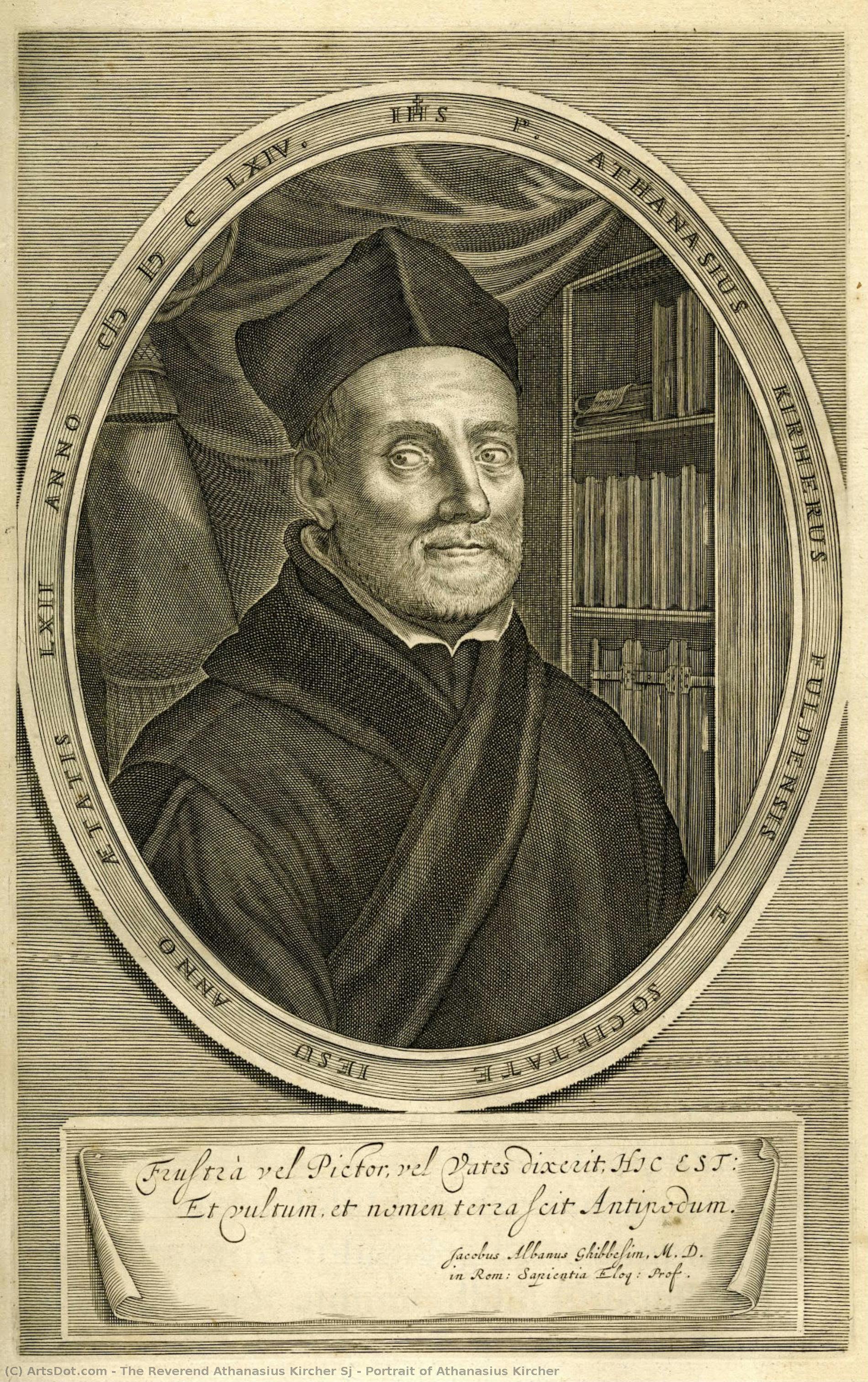 Portrait Of Athanasius Kircher — The Reverend Athanasius Kircher Sj