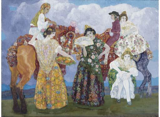 Valencian Girls (grupas Valencianas) — Hermen Anglada Camarasa