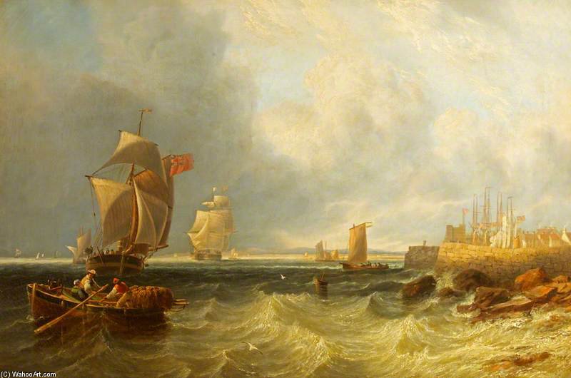 Shipping Outside A Harbour — ジョン・ウィルソン・カーマイケル