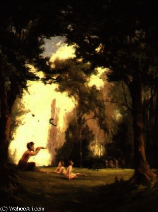 Pan Playing His Pipes — Thomas E Mostyn