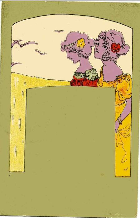 Girls With Olive Green Surrounds — Raphael Kirchner