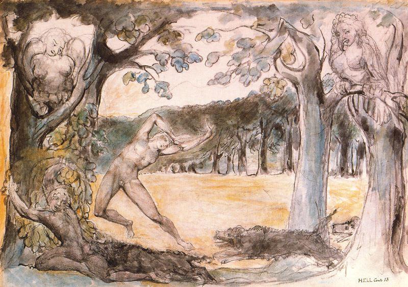 Greyhounds Of Hell Chasing The Destroyers Of Their Own Property — William Blake