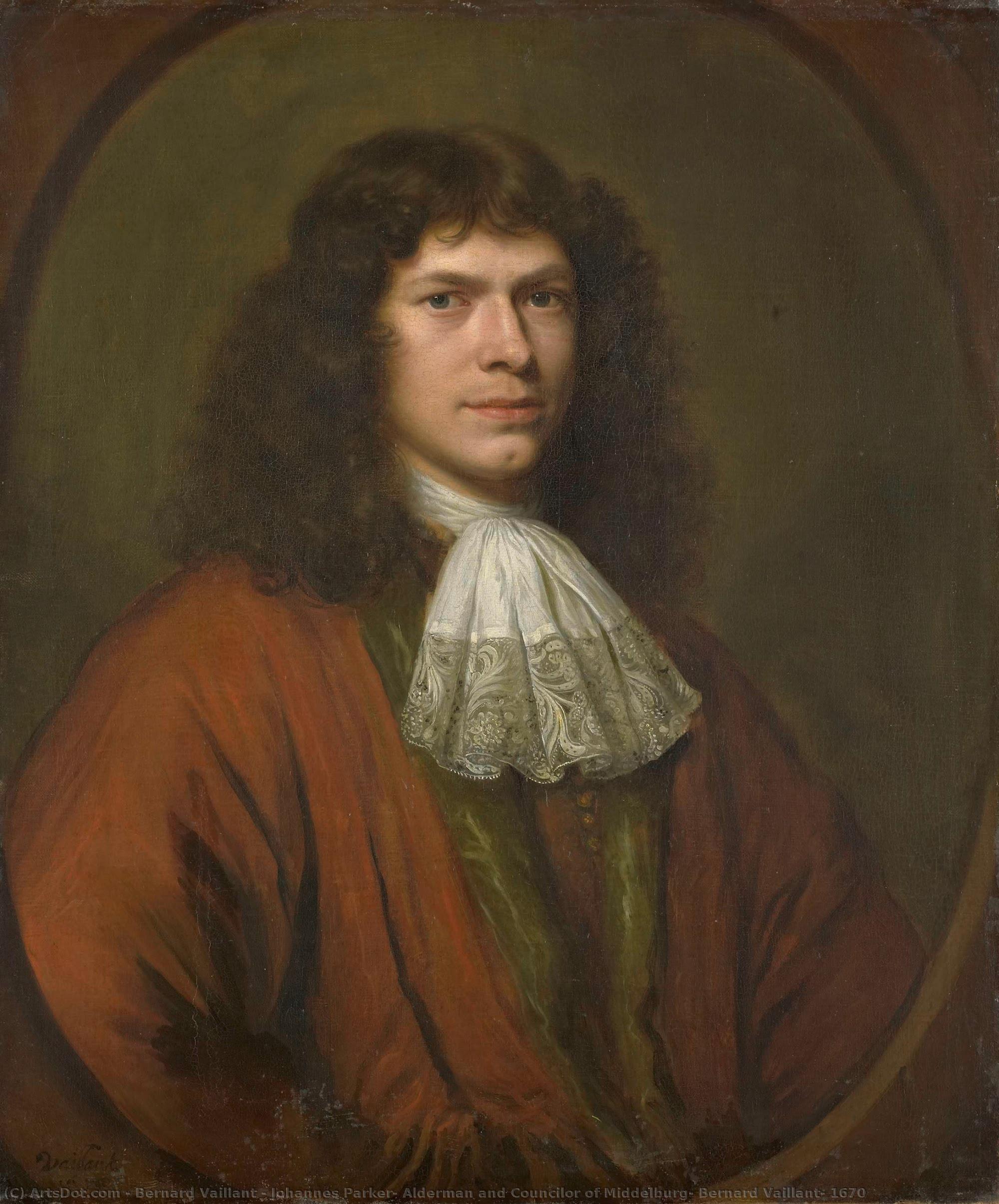 Johannes Parker, Alderman And Councilor Of Middelburg, Bernard Vaillant, 1670 — Bernard Vaillant