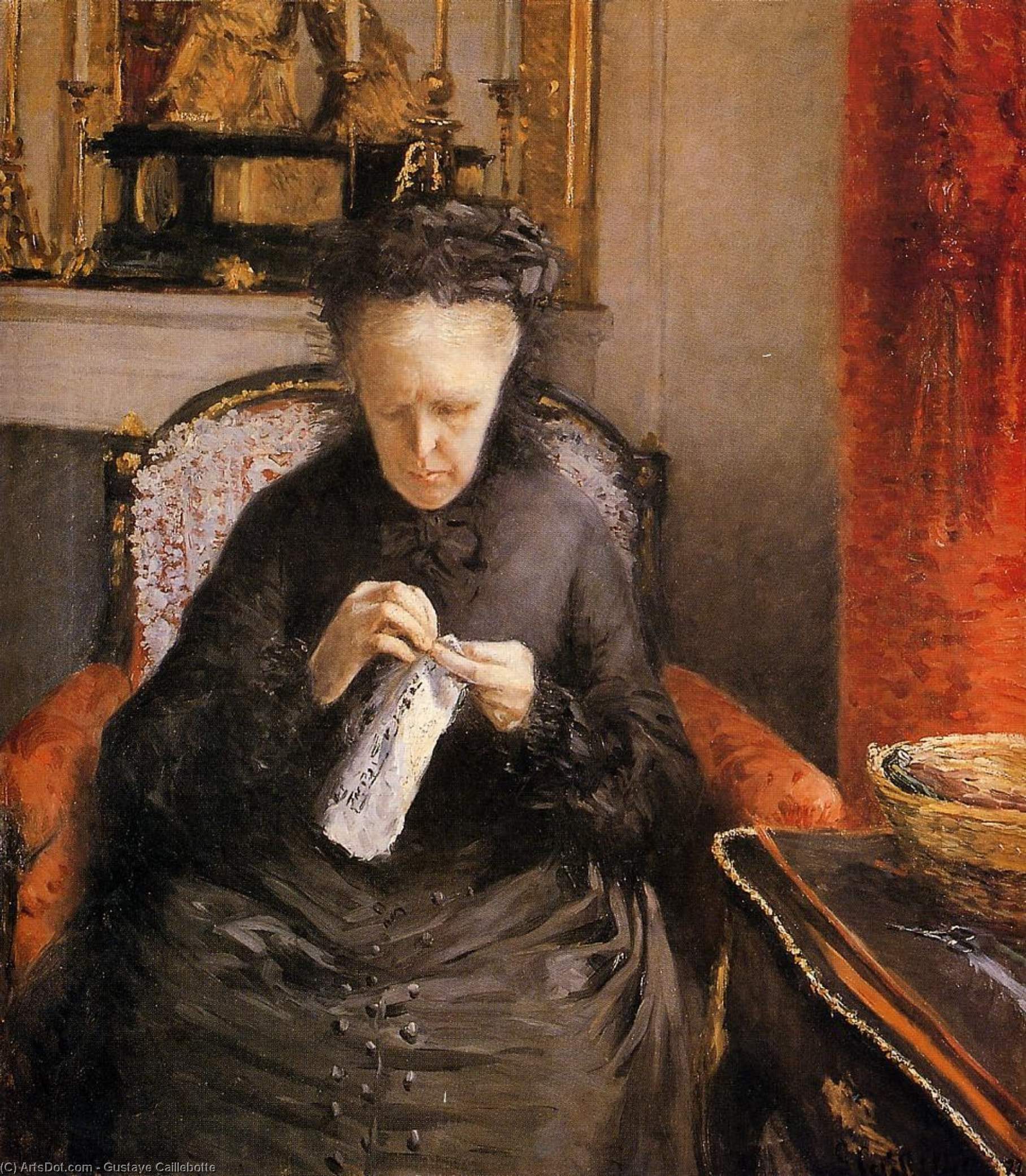 Portait Of Madame Martial Caillebote (the Artist's Mother) — Gustave Caillebotte