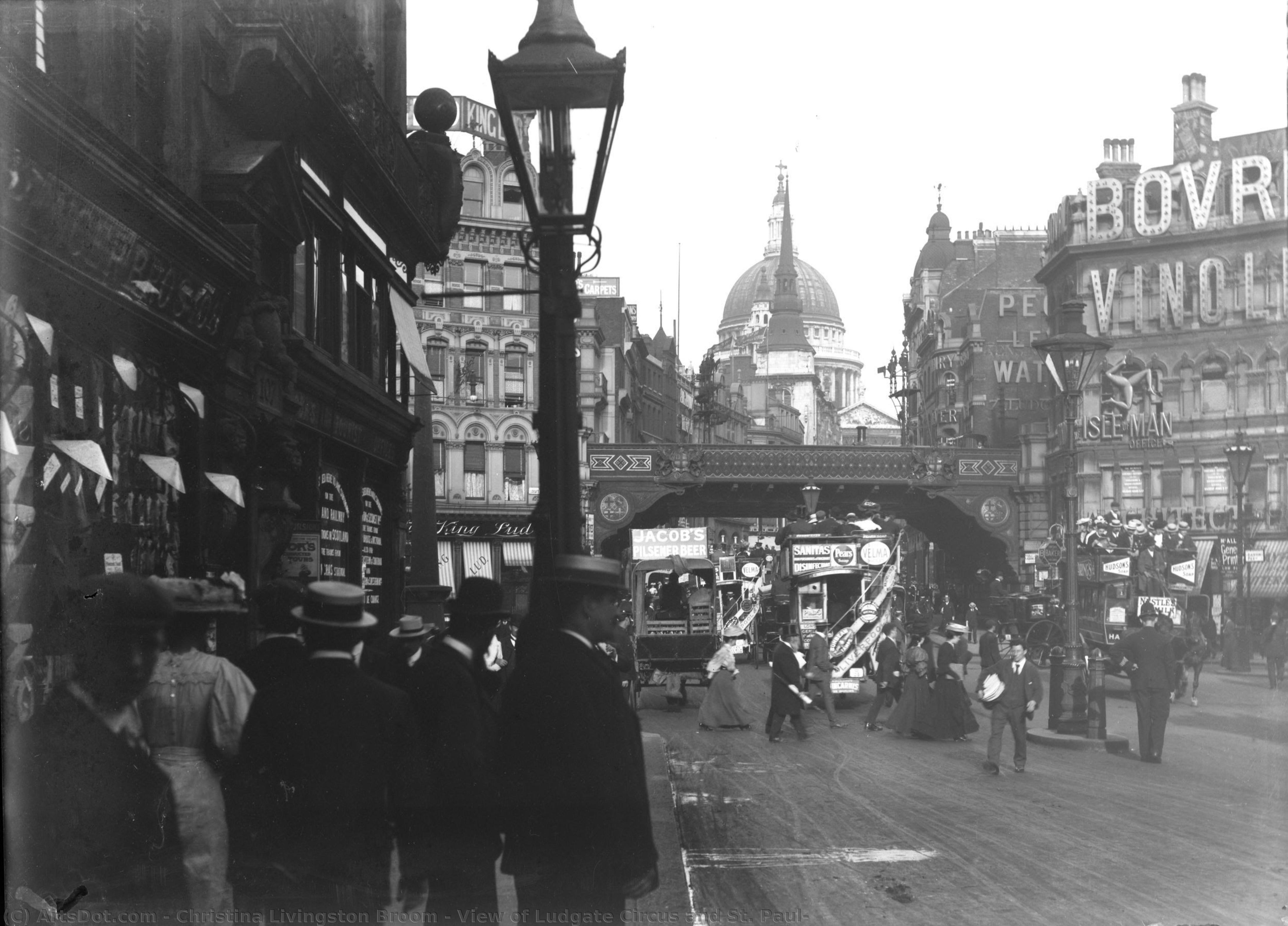 View Of Ludgate Circus And St. Paul — Christina Livingston Broom