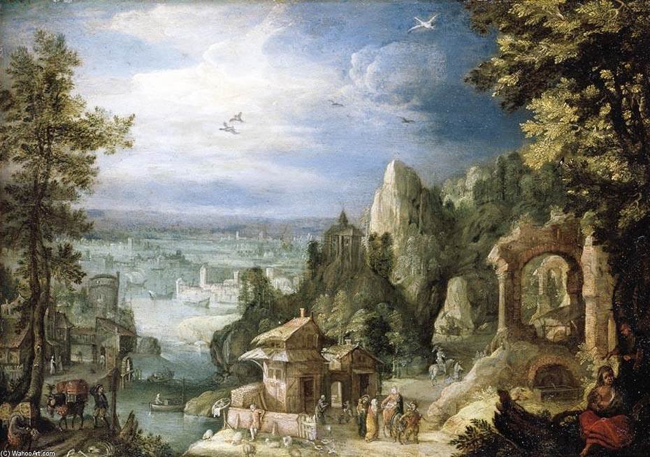 Extensive Landscape With The Rest On The Flight Into Egypt — Anthonie Mirou