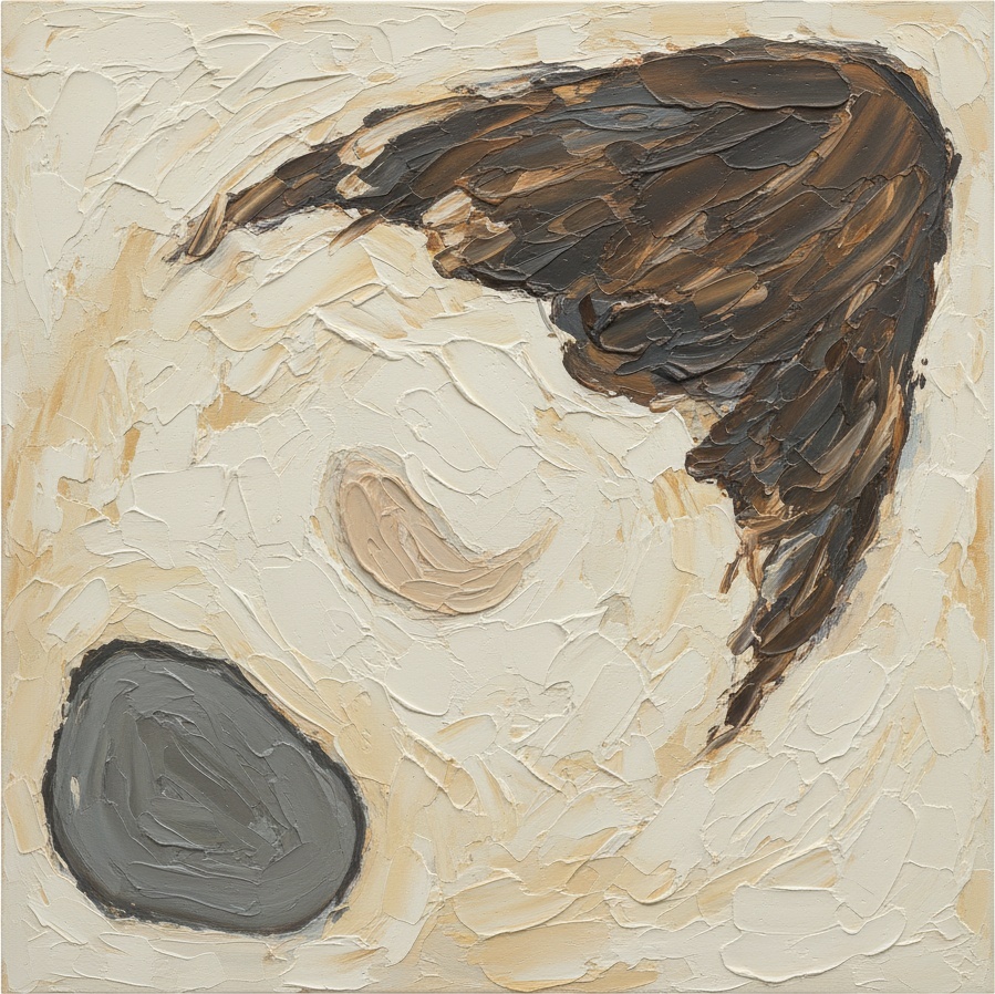 Silent Resonance Of Charcoal And Cream: A Monumental Study In Sculptural Form — David Moreau