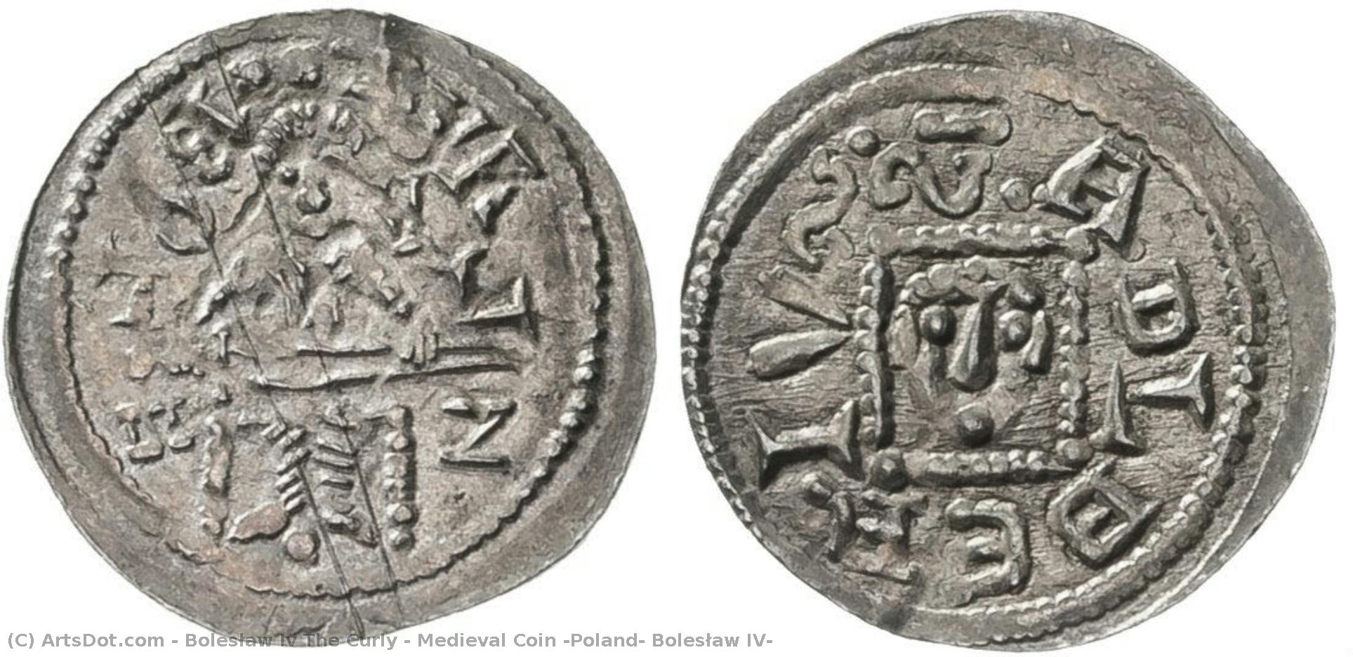 Medieval Coin (poland: Bolesław Iv) — Bolesław Iv The Curly