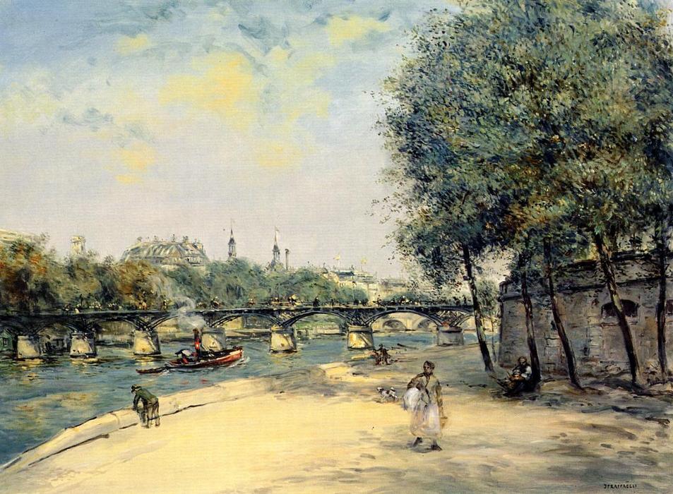 The Institute De France And The Pont Des Arts, Paris — Jean-françois Raffaelli