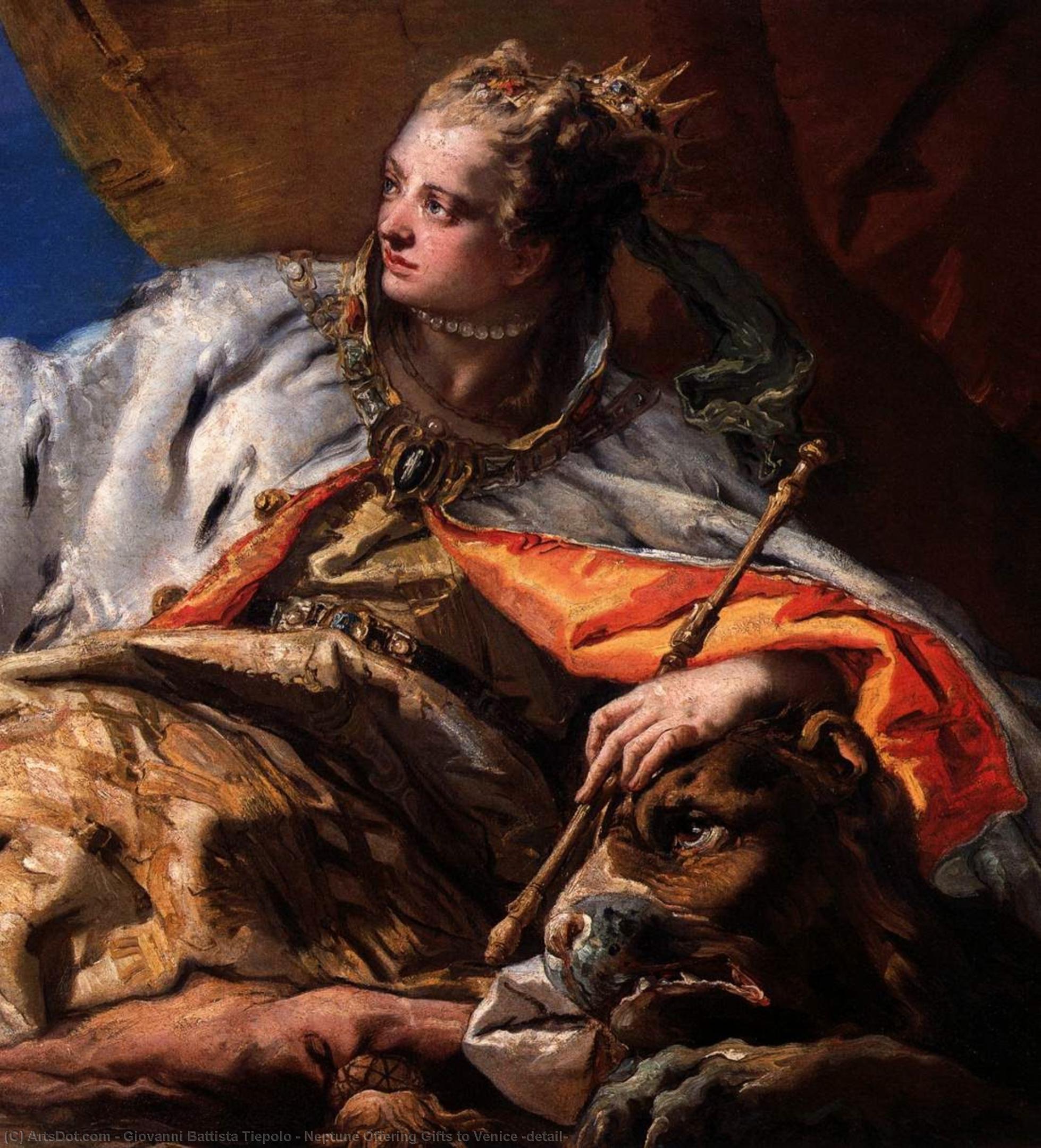 Neptune Offering Gifts To Venice (detail) — Giambattista Tiepolo