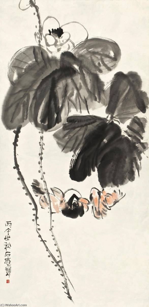 Mandarin Ducks Under Lotuses — Chen Zizhuang