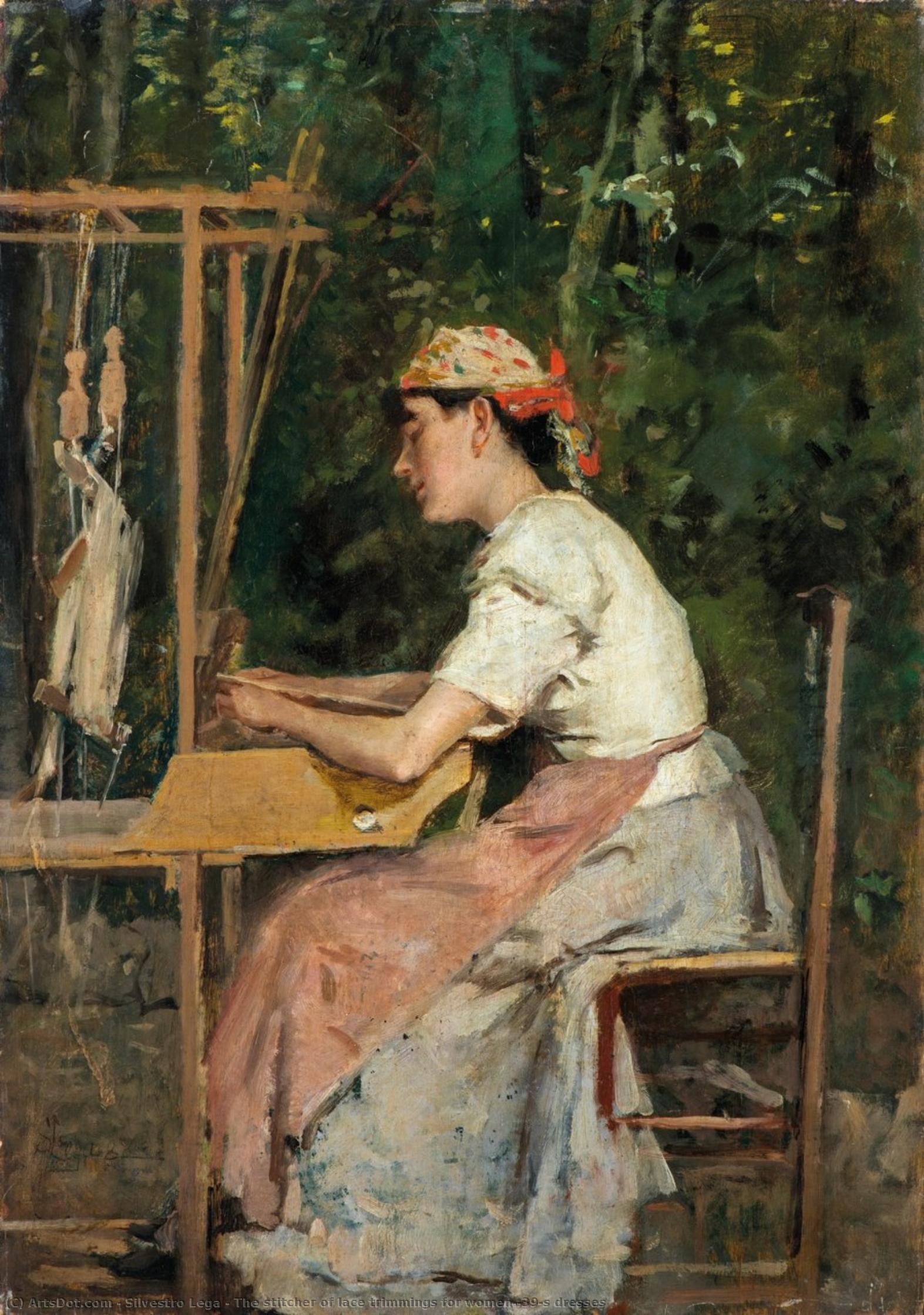 The Stitcher Of Lace Trimmings For Women's Dresses — Silvestro Lega
