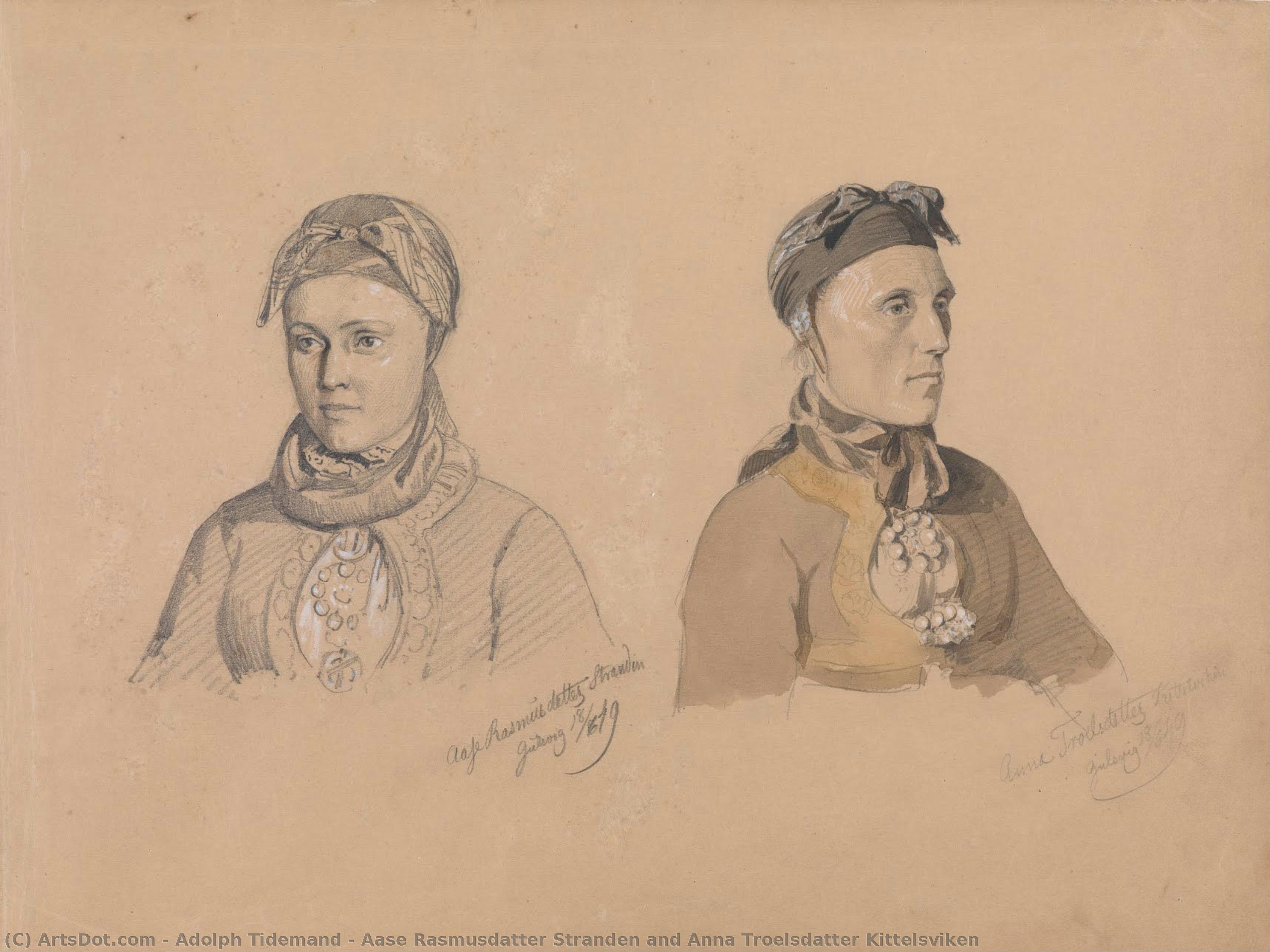 Aase Rasmusdatter Stranden And Anna Troelsdatter Kittelsviken — Adolph Tidemand