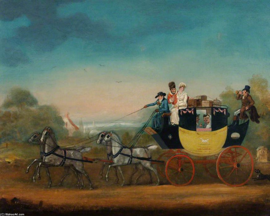 The Portsmouth Royal Mail Near Fareham, Hampshire — Isaac Robert Cruikshank
